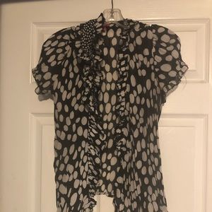 Black and white blouse